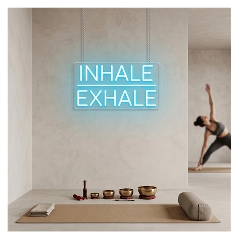 Neonowy znak świetlny Wdech Wy – Yoga Fitness Power Yoga recenzja i cena
