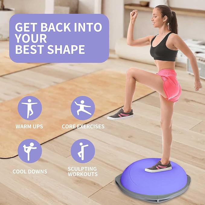 Piłka Bosu 70 cm, antypoślizgo – Yoga Fitness Ball recenzja i cena