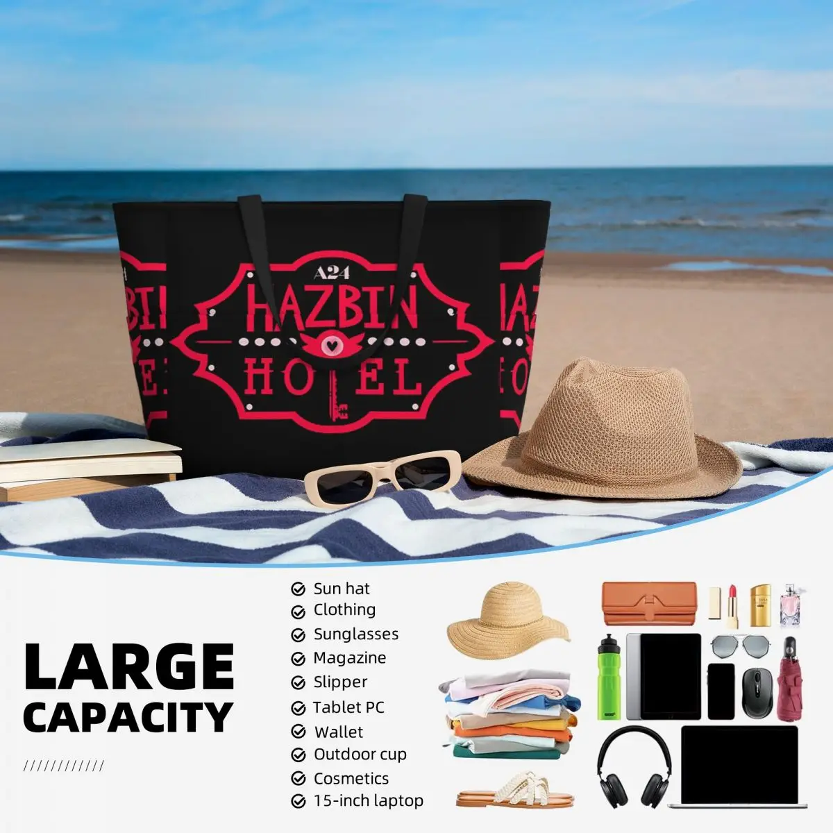 Torba plażowa Hazbin Hotel, ko – Yoga Fitness Hotel recenzja i cena
