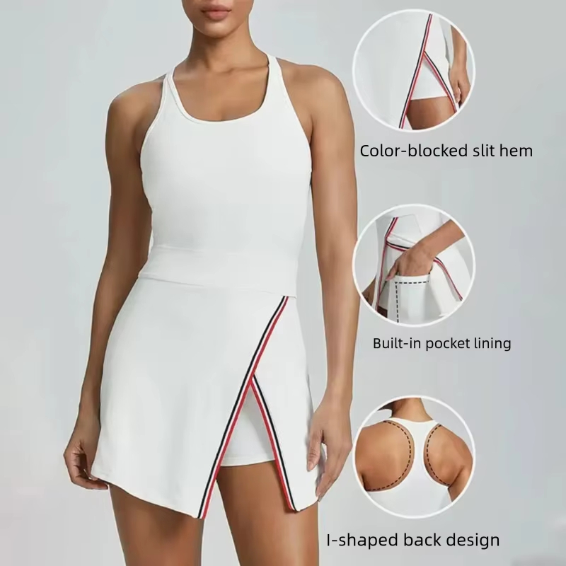 Kontrastowa spódnica sportowa  – Yoga Fitness Dress recenzja i cena